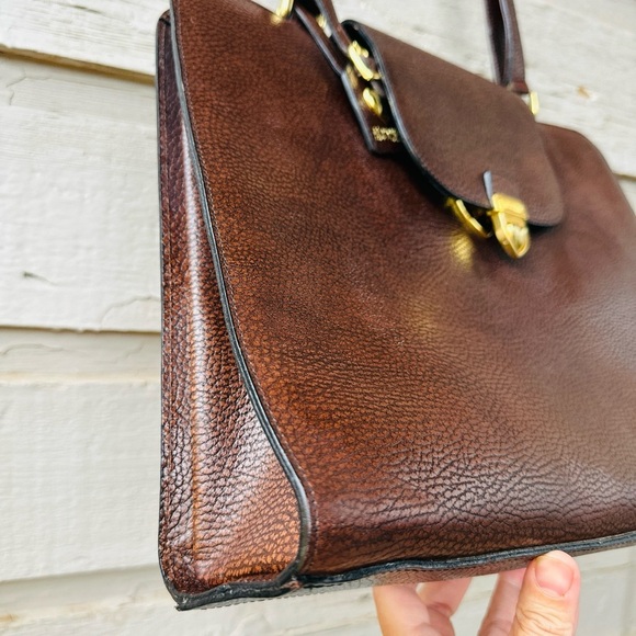 ❌SOLD❌MOSCHINO Brown Leather work/office bag. GUC❗️ - Picture 6 of 15